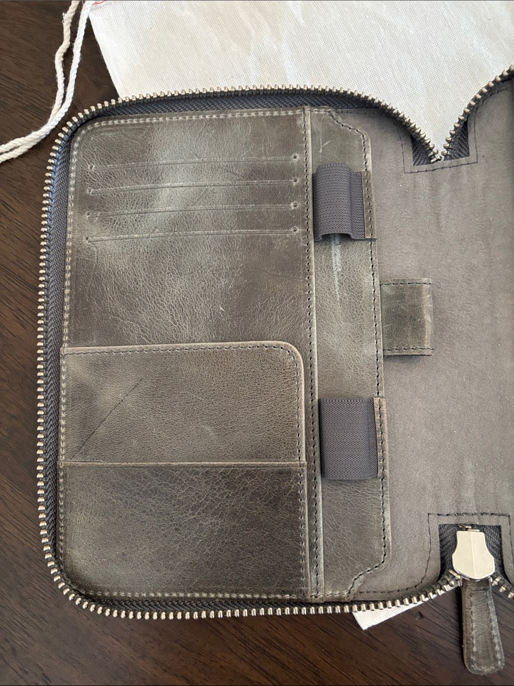 Destash SALE B6 Galen Leather Zipped Notebook Folio Planner Cover Distressed - Picture 10 of 16